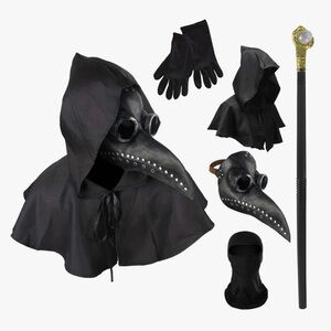 Art Creativity Bubonic Plague Doctor Halloween Costume Set One Size